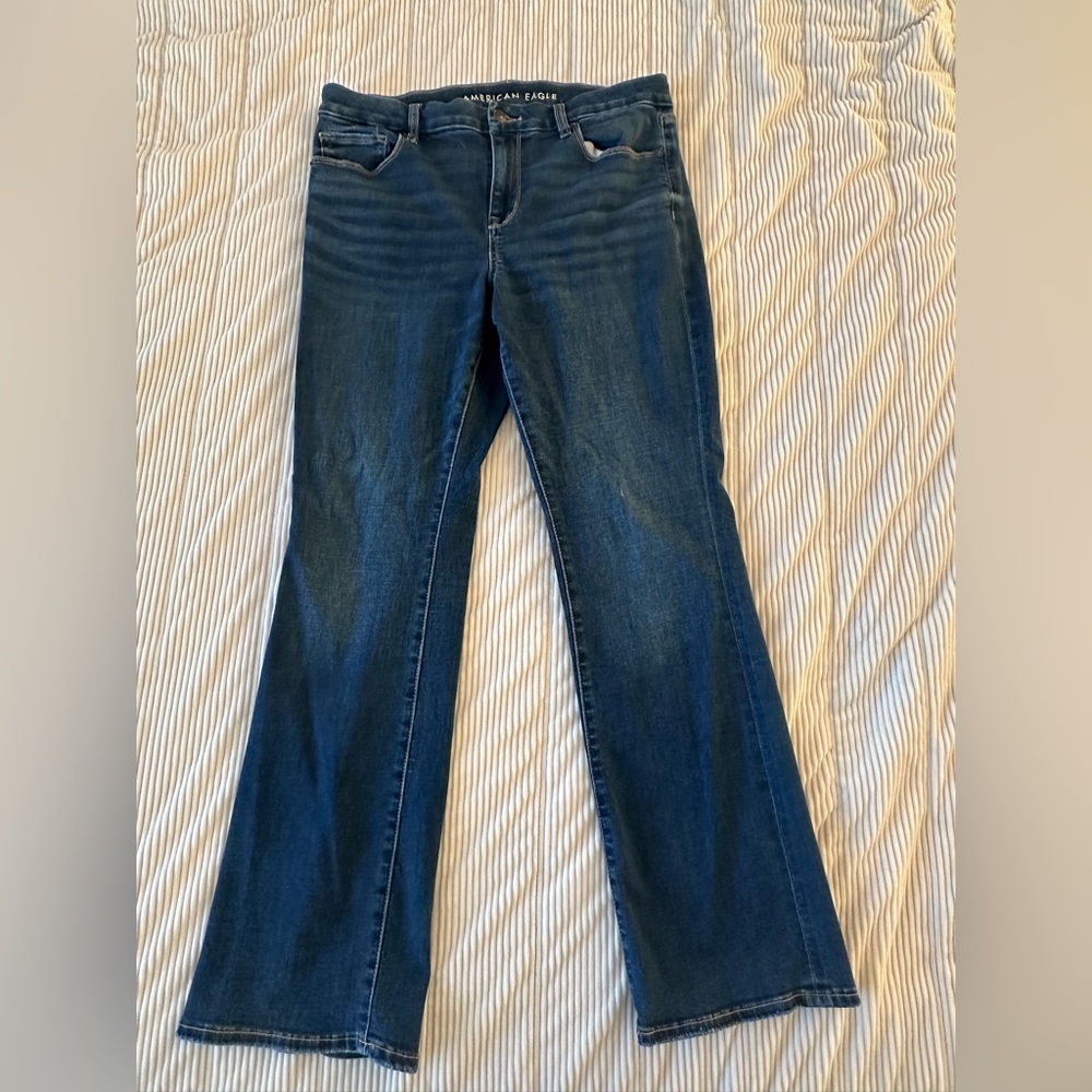American Eagle Outfitters Dark Blue Skinny Kick Jeans